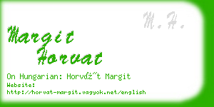 margit horvat business card